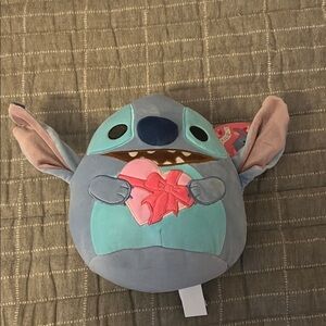 Stitch Blue and Pink Stuffed Animal with Heart